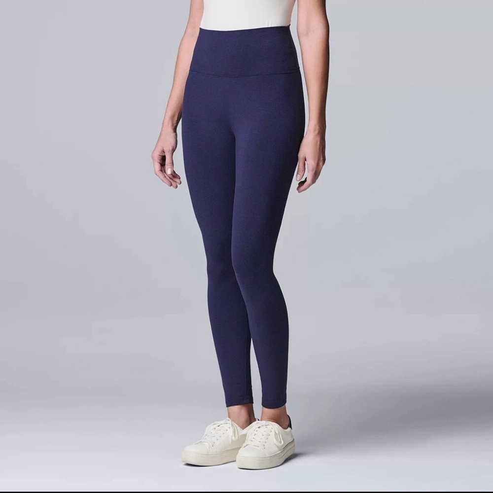 NWOT Simply Vera Vera Wang Deep Blue Leggings